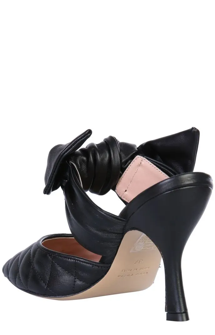 GIA BORGHINI Kendall Bow-Detailed Padded Mules