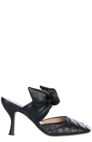 GIA BORGHINI Kendall Bow-Detailed Padded Mules