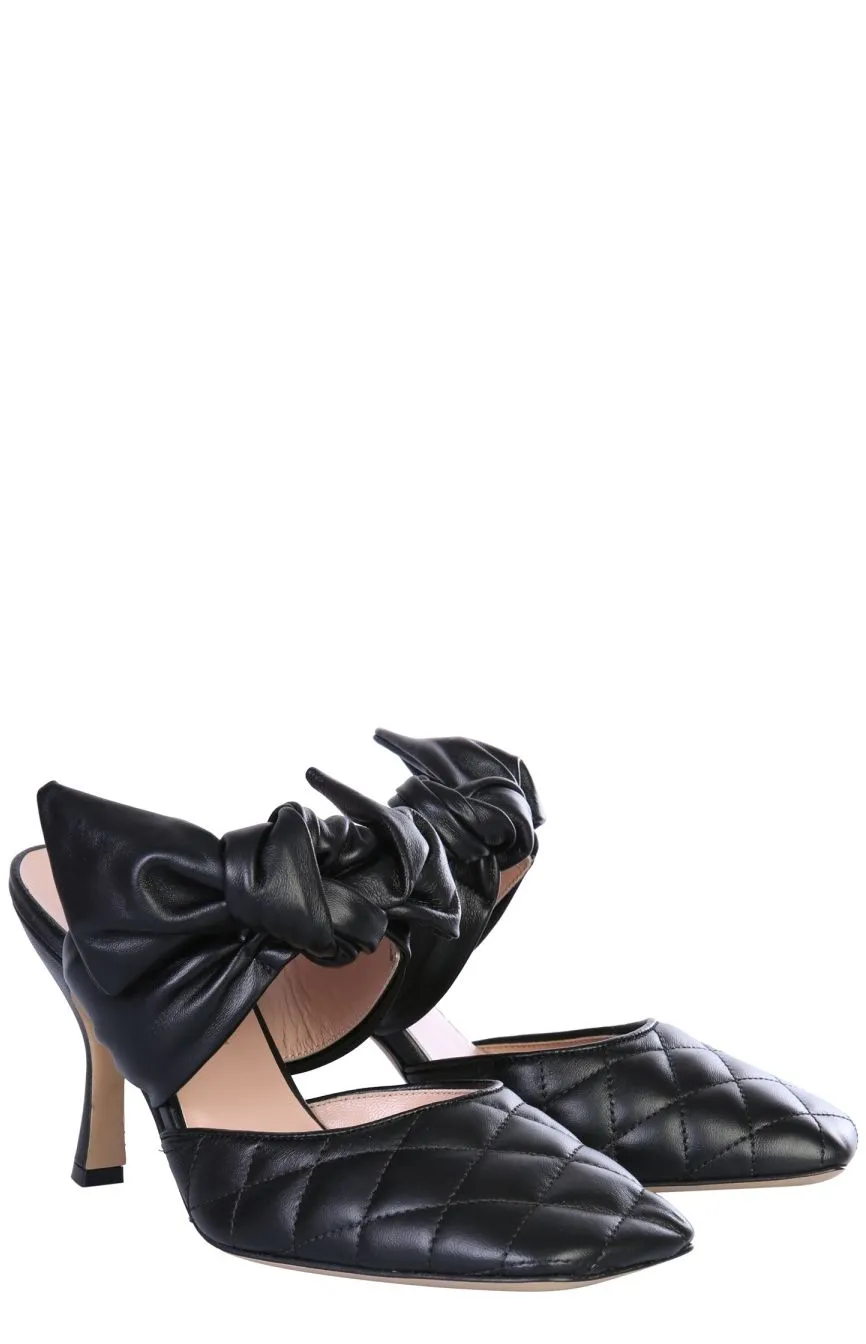 GIA BORGHINI Kendall Bow-Detailed Padded Mules