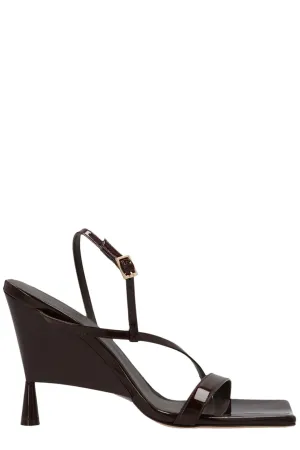 GIA BORGHINI Rosie Logo Detailed Slingback Sandals