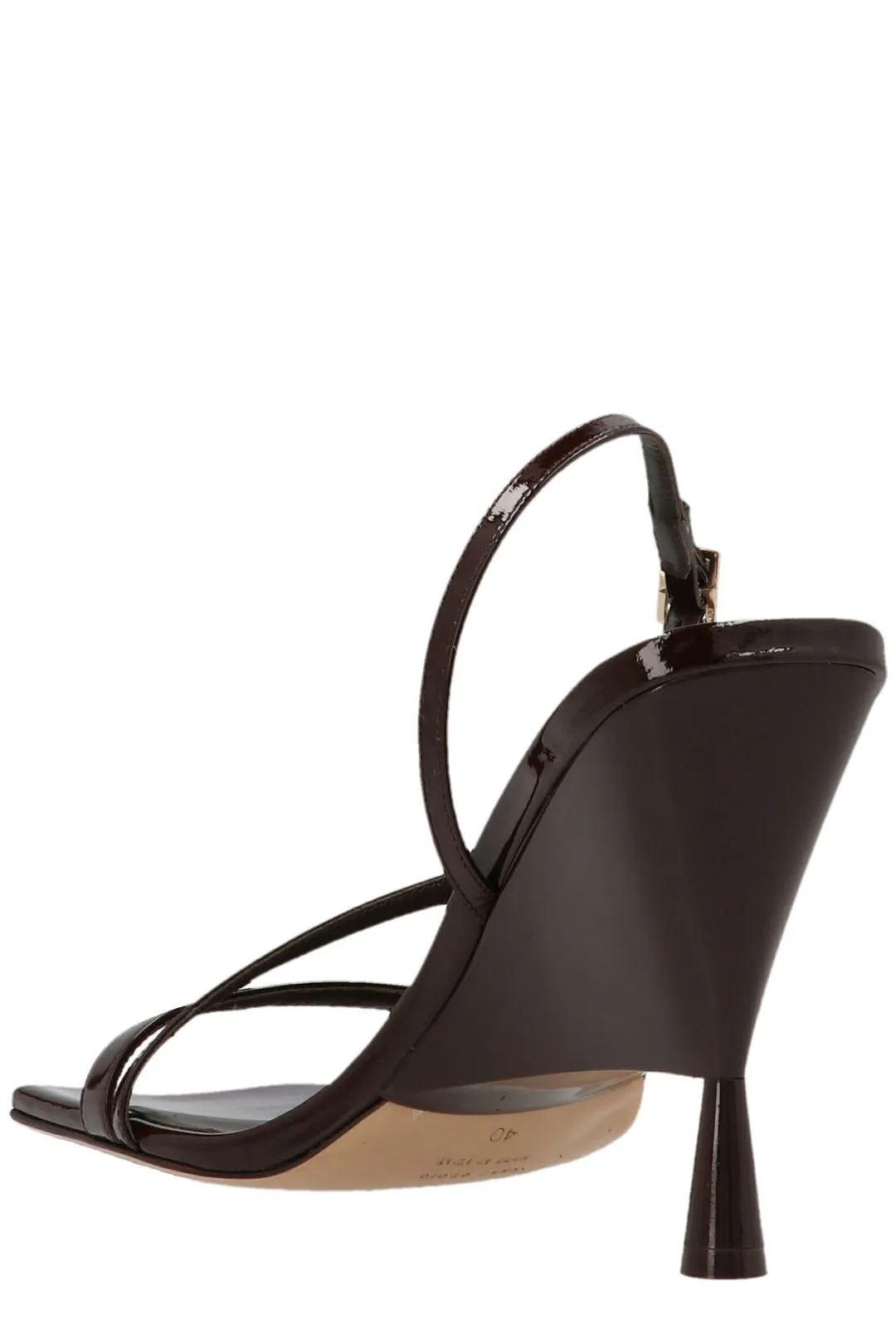 GIA BORGHINI Rosie Logo Detailed Slingback Sandals