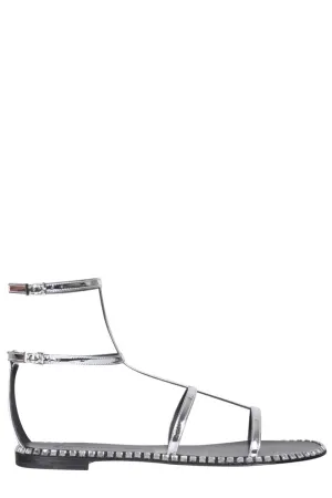 Giuseppe Zanotti Embellished Flat Gladiator Sandals