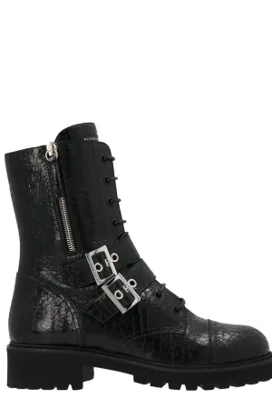 Giuseppe Zanotti Urban Biker Buckle Detailed Boots