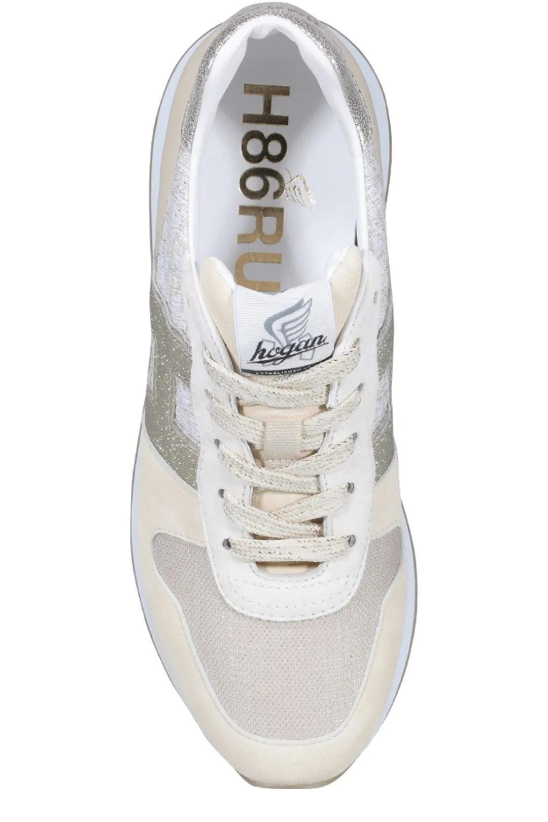 Hogan H Logo Detailed Lace-Up Sneakers