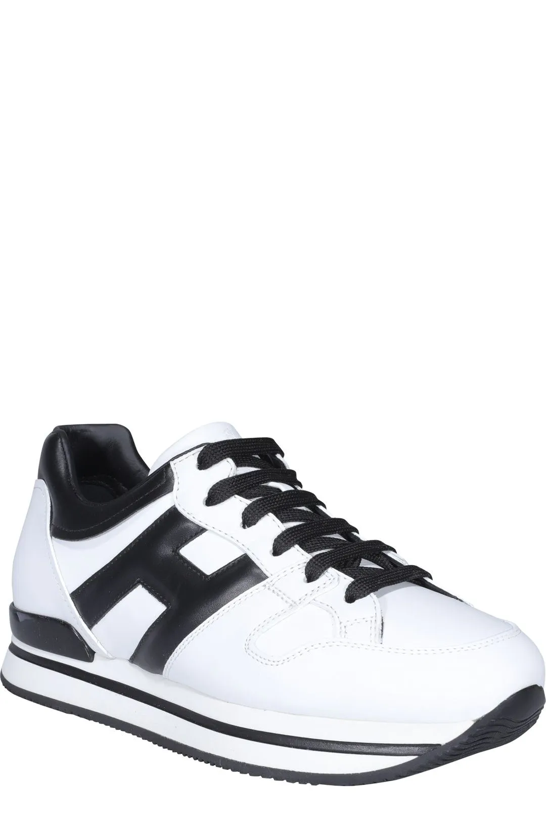 Hogan H222 Round Toe Lace-Up Sneakers