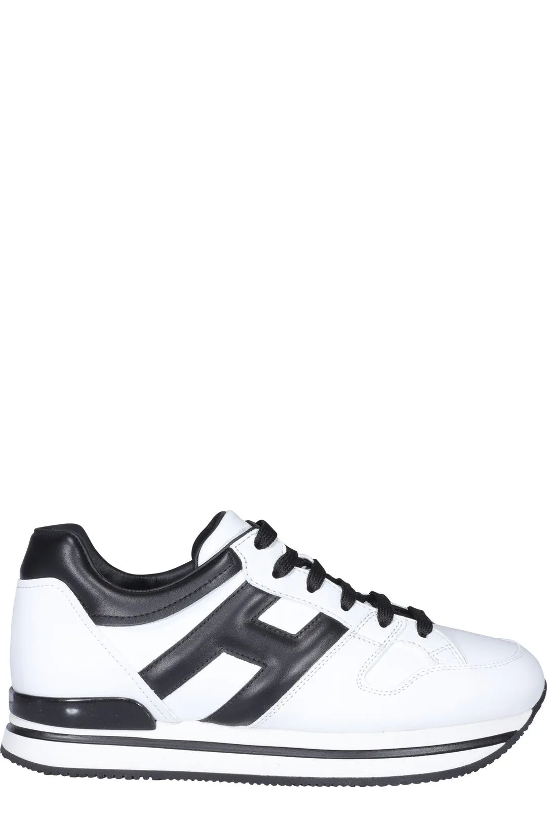Hogan H222 Round Toe Lace-Up Sneakers