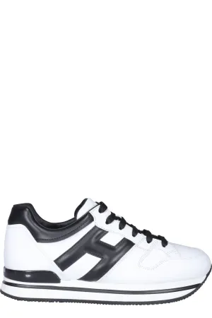 Hogan H222 Round Toe Lace-Up Sneakers