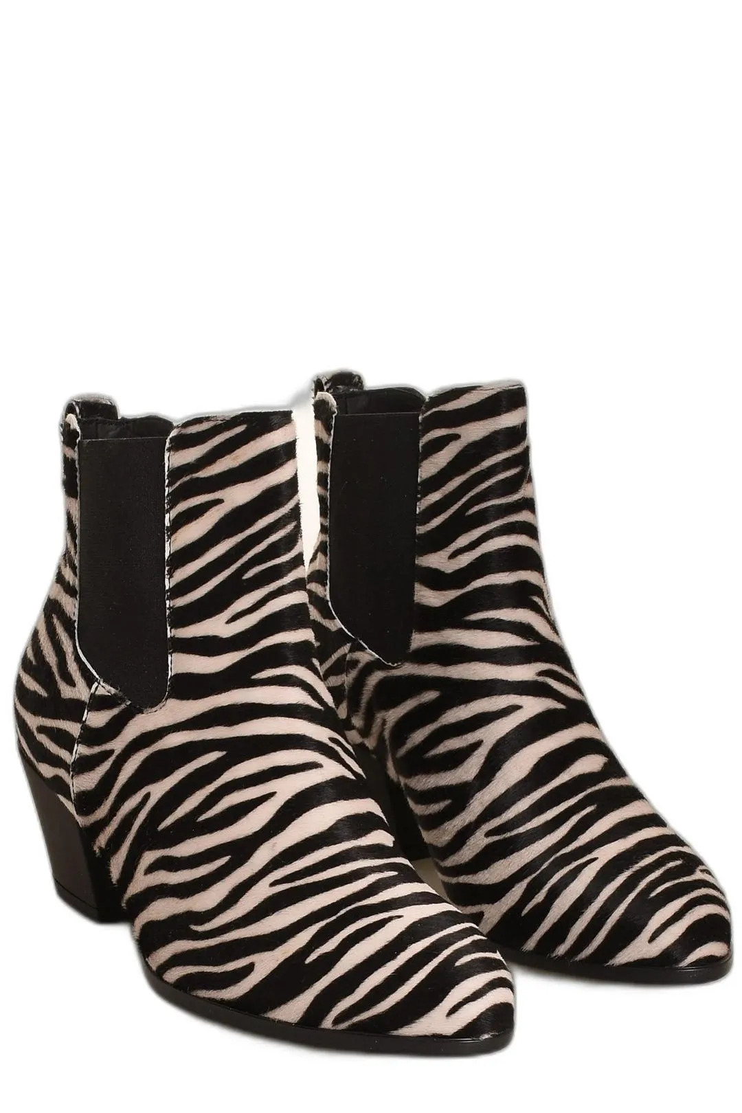 Hogan H401 Chelssea Zebra Print Ankle Boots