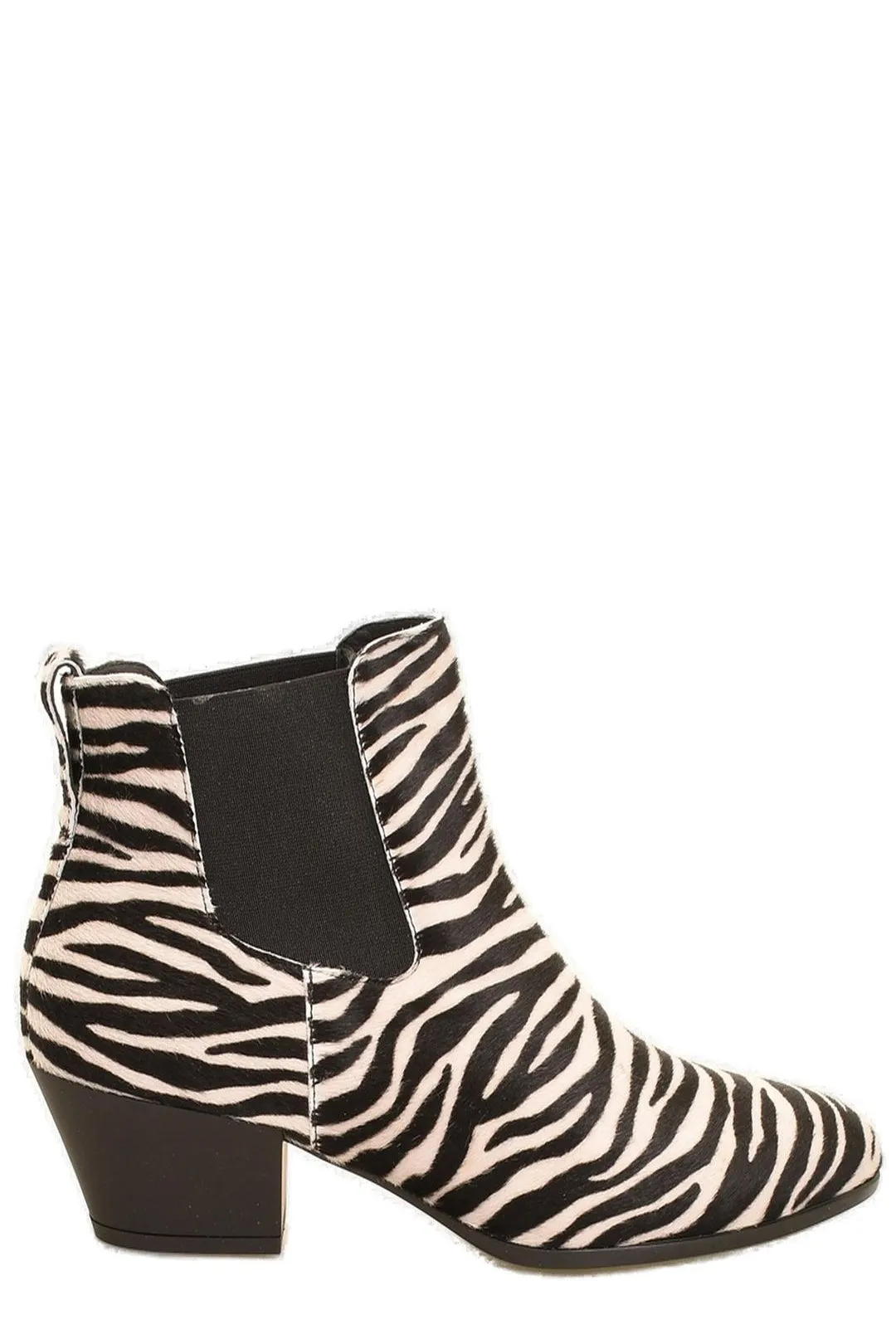 Hogan H401 Chelssea Zebra Print Ankle Boots