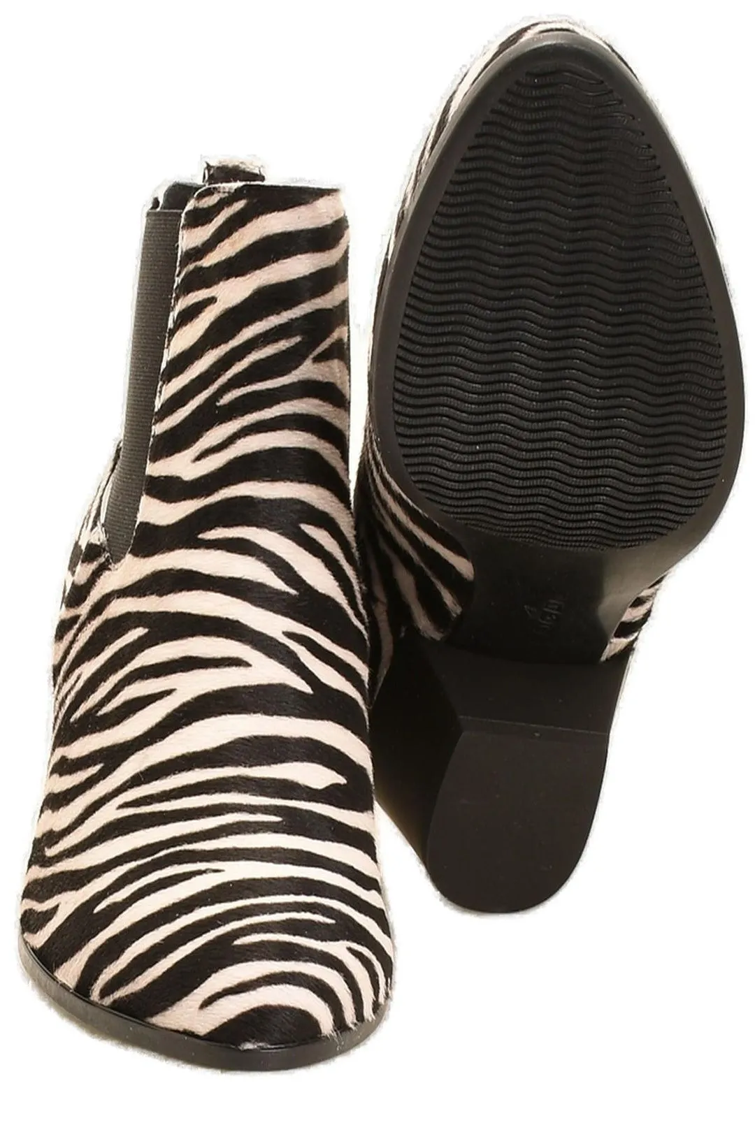 Hogan H401 Chelssea Zebra Print Ankle Boots
