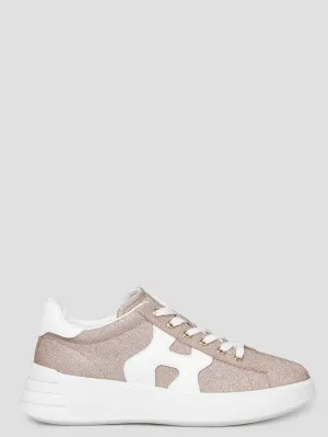 Hogan Rebel Logo Patch Glittery Sneakers