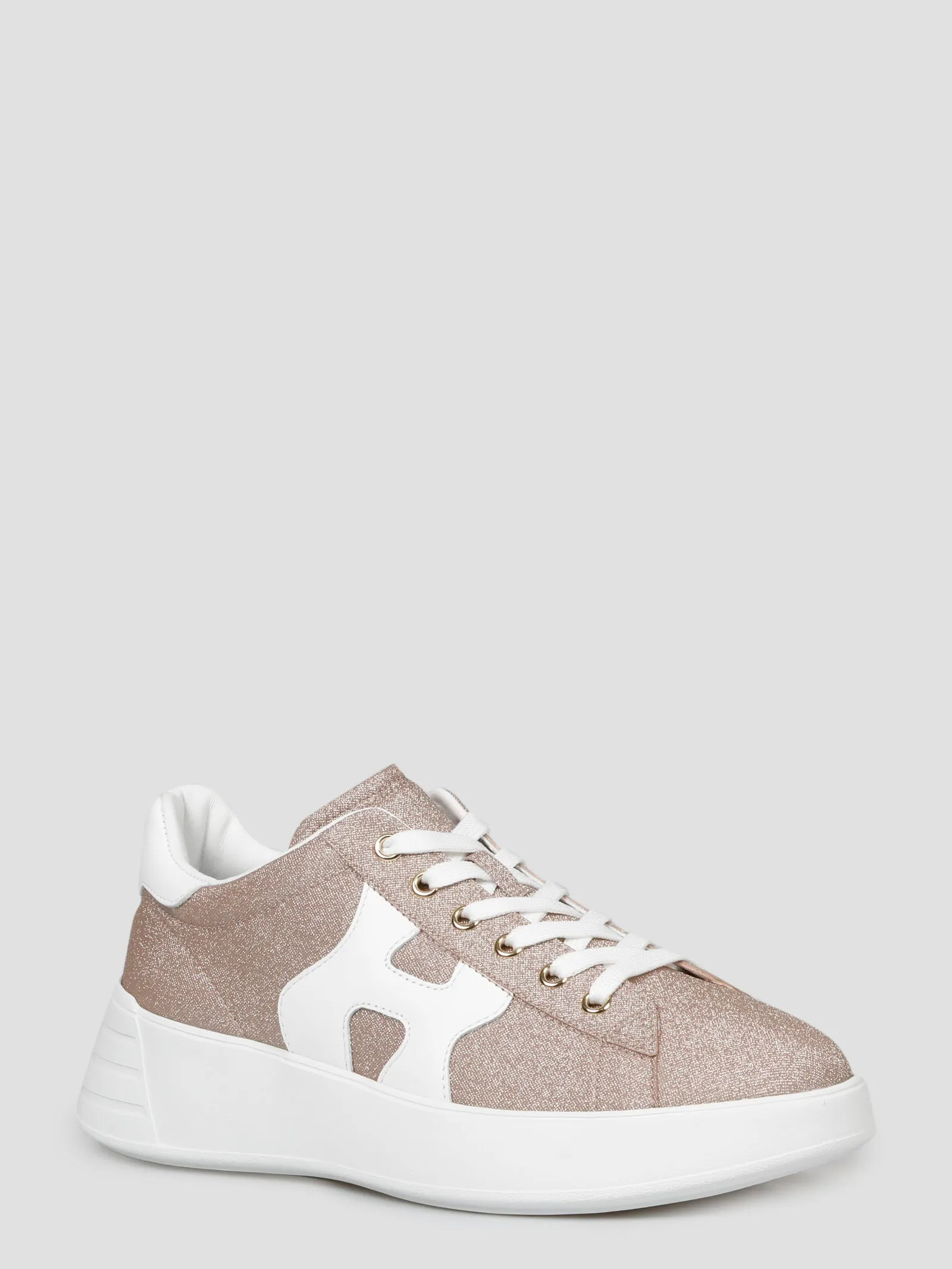 Hogan Rebel Logo Patch Glittery Sneakers