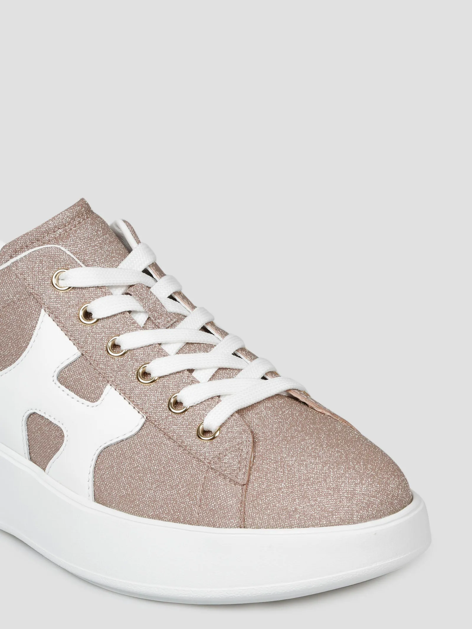 Hogan Rebel Logo Patch Glittery Sneakers