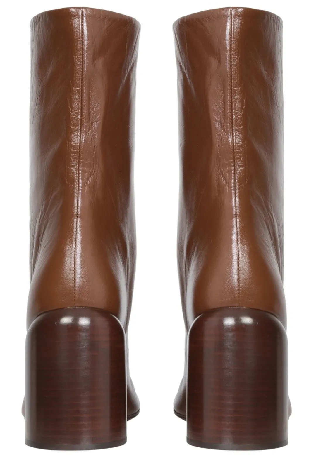 Jil Sander Block-Heel Round-Toe Boots