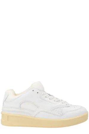Jil Sander Mesh-Panelled Lace-Up Sneakers