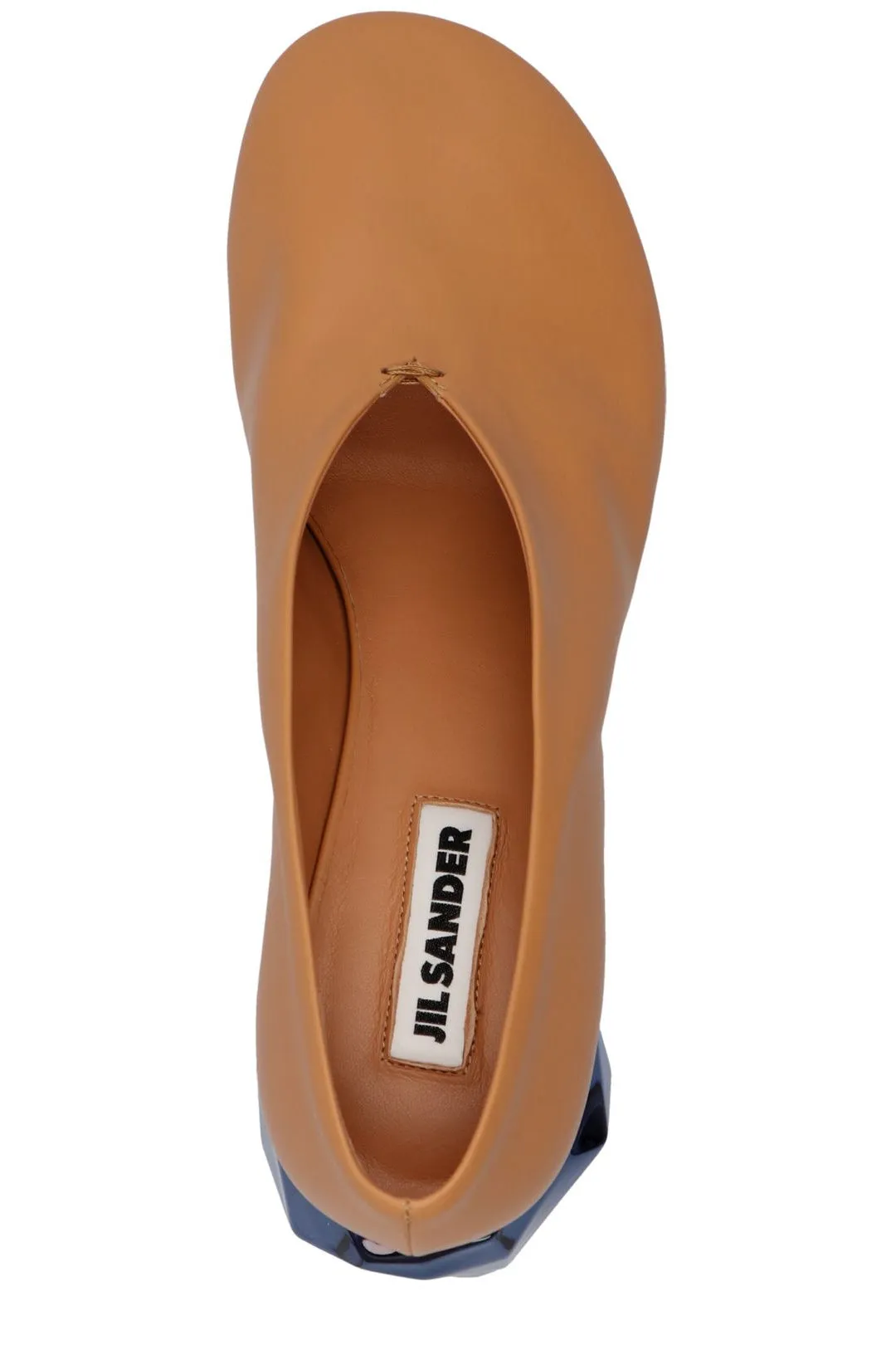 Jil Sander Perspex Block Heel Round-Toe Pumps