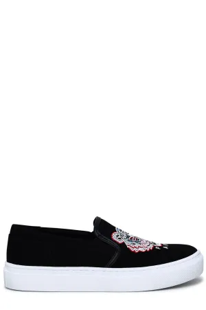 Kenzo Tiger Embroidered Slip-On Sneakers