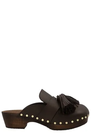 Khaite Oliver Tassel Embellished Slip-On Mules