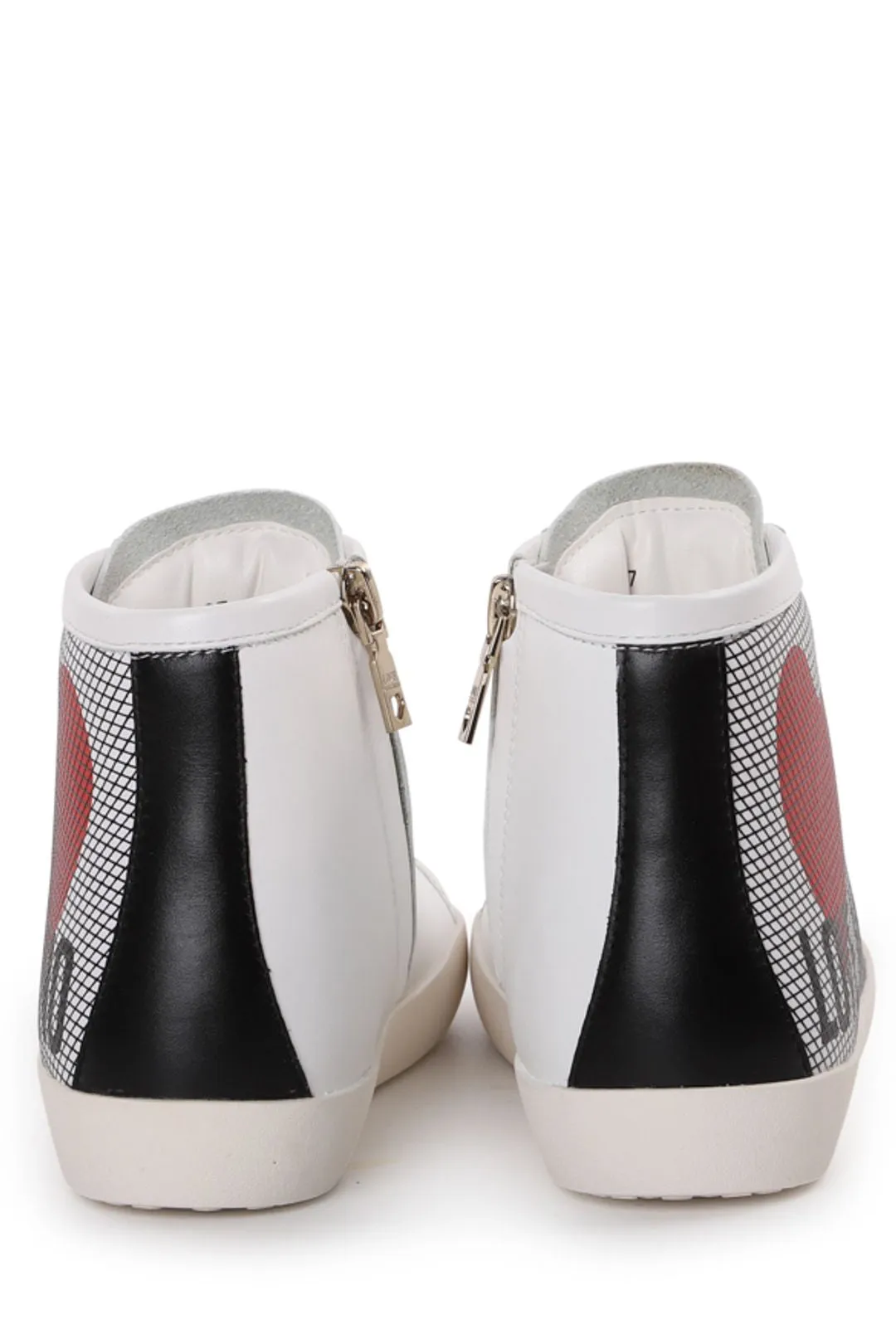 Love Moschino Logo Printed Lace-Up Sneakers