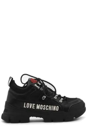 Love Moschino Round Toe Lace-Up Sneakers