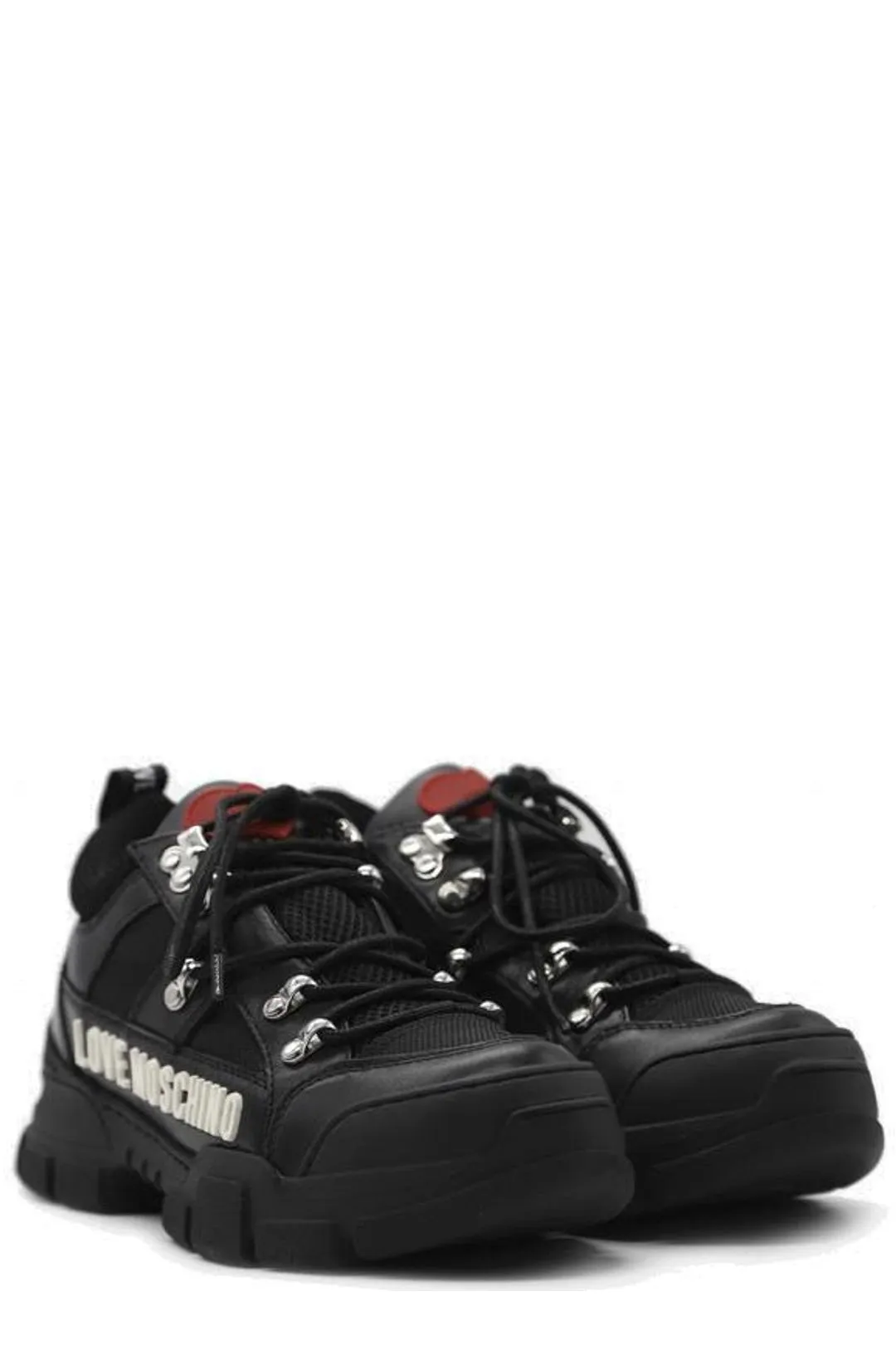 Love Moschino Round Toe Lace-Up Sneakers