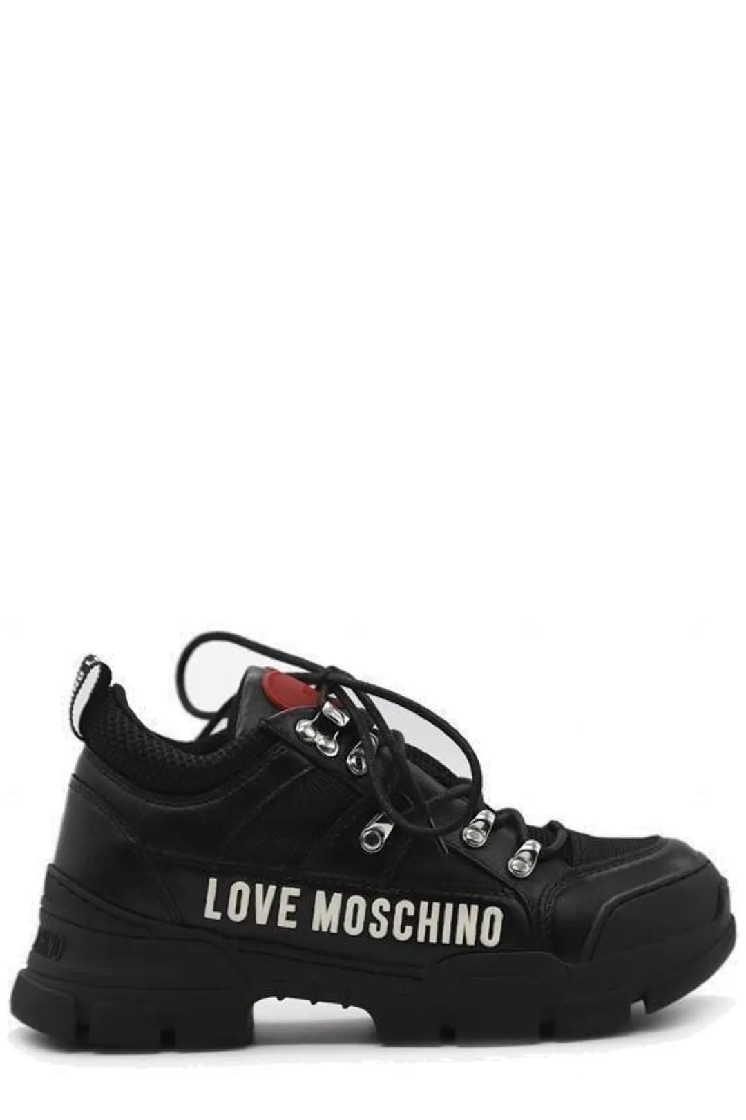 Love Moschino Round Toe Lace-Up Sneakers