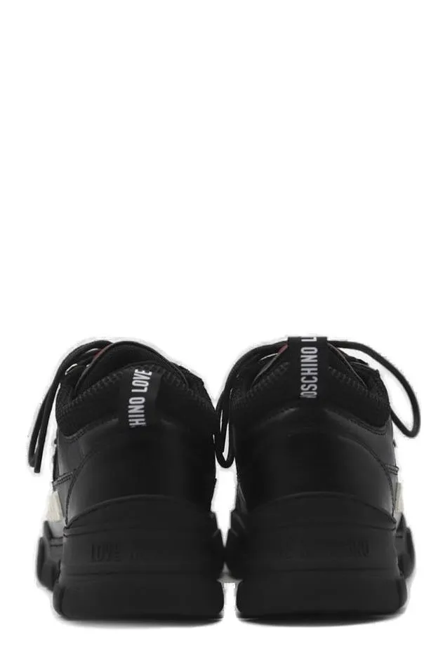 Love Moschino Round Toe Lace-Up Sneakers
