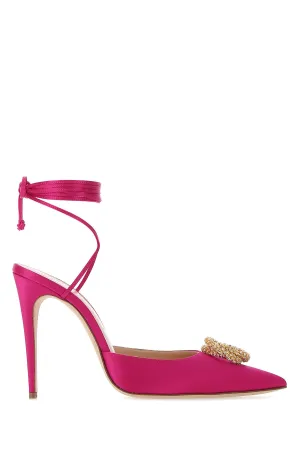 Magda Butrym Ankle Strapped Satin Pumps