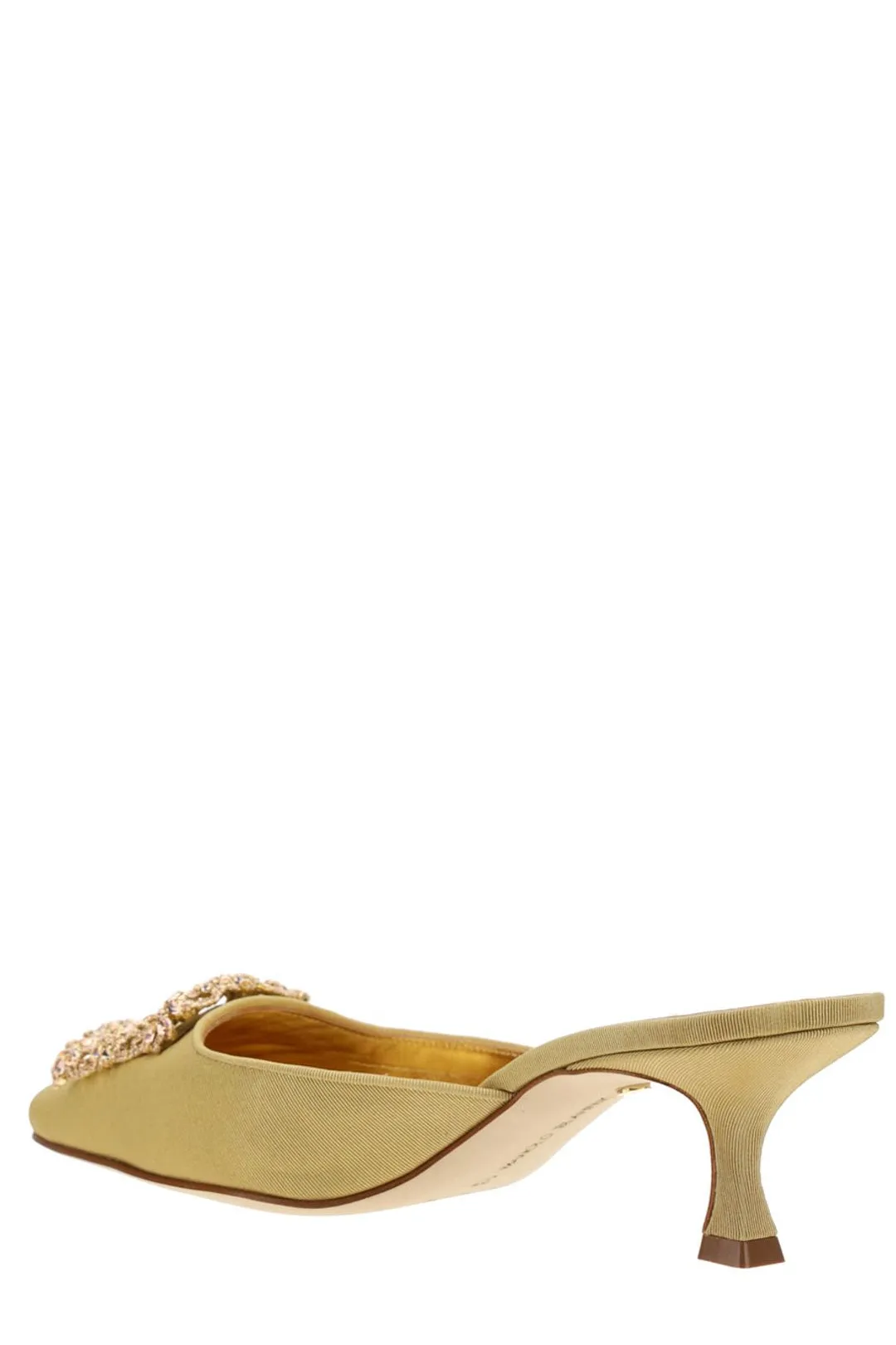 Manolo Blahnik Embellished Buckle Mules
