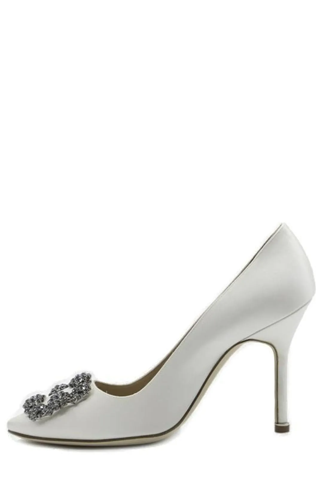 Manolo Blahnik Hangisi Crystal-Buckled Pumps