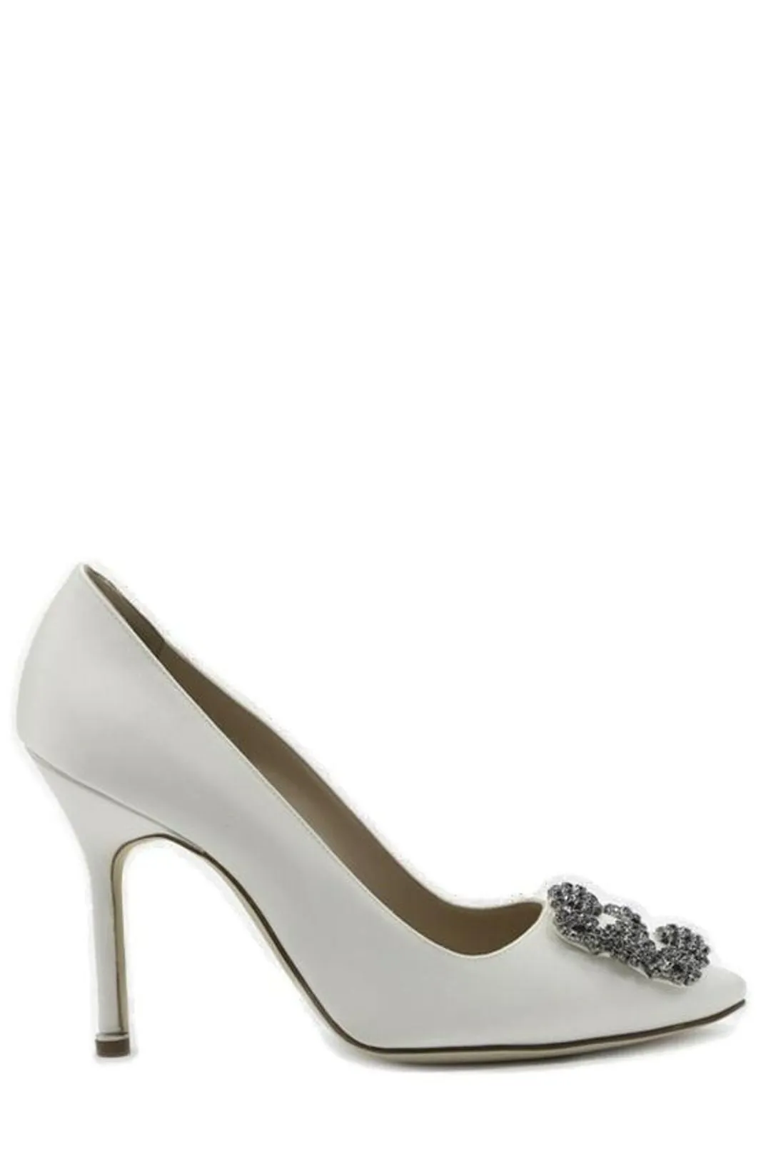 Manolo Blahnik Hangisi Crystal-Buckled Pumps