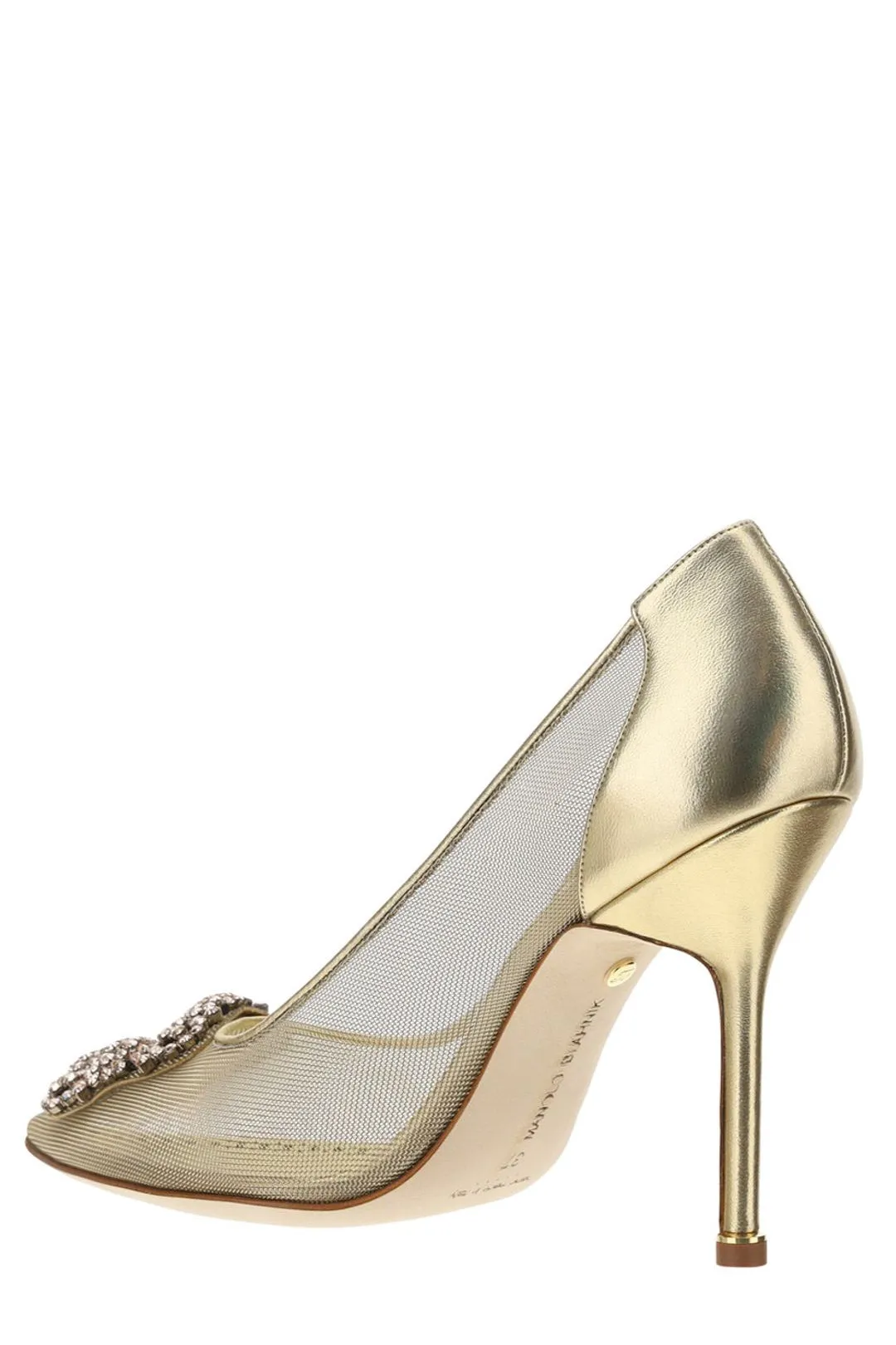 Manolo Blahnik Hangisi Mesh Buckle Pumps