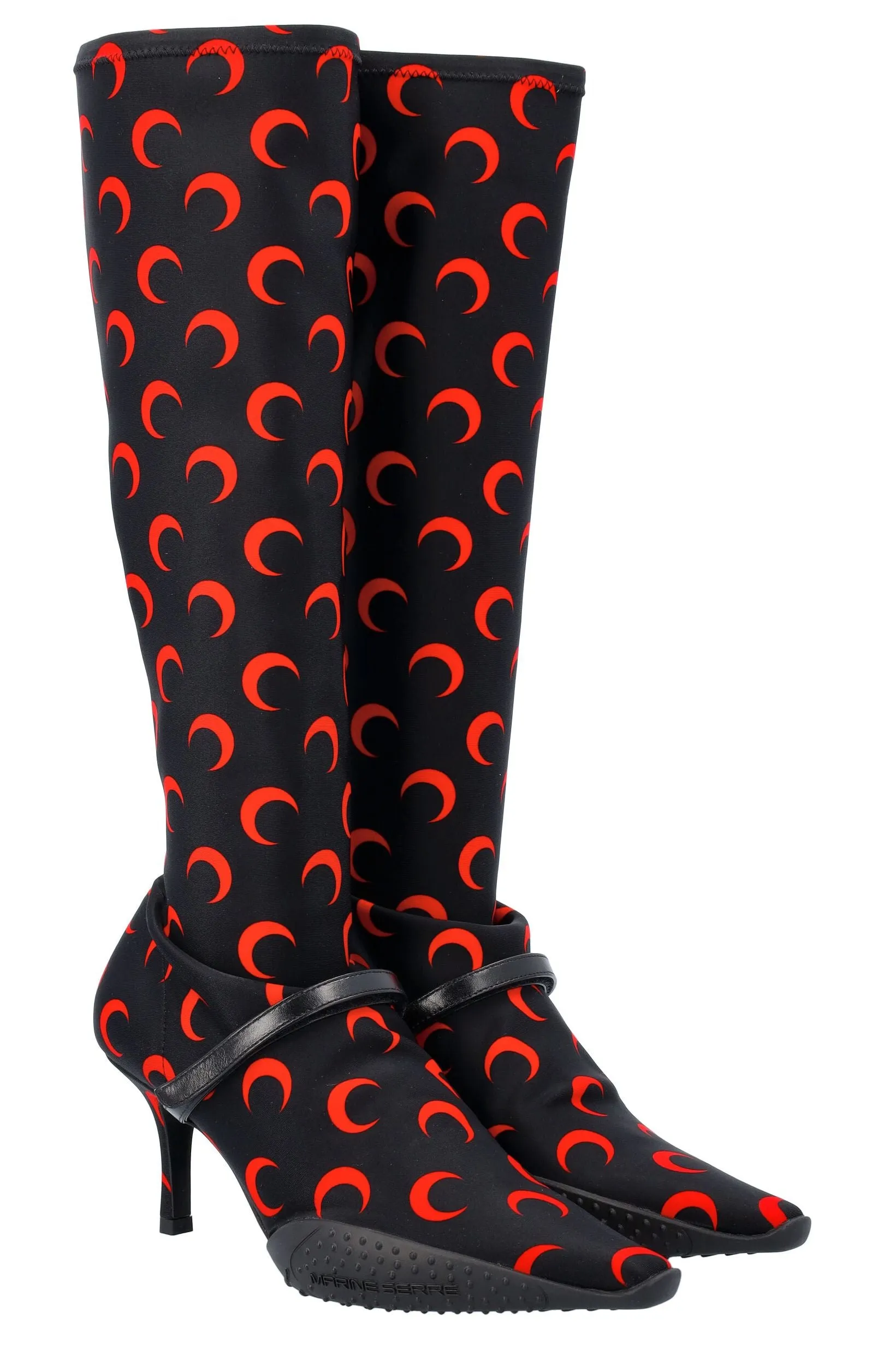 Marine Serre Crescent Moon Printed Boots