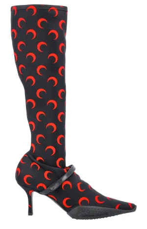 Marine Serre Crescent Moon Printed Boots