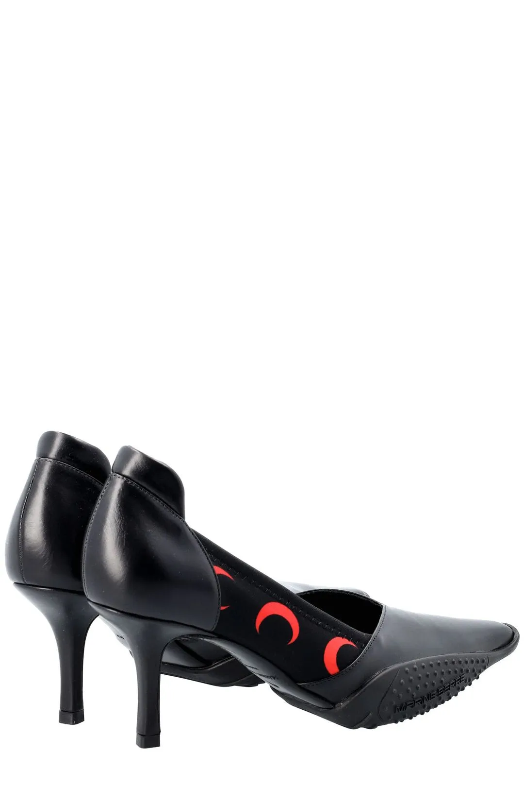 Marine Serre Crescent Moon-Printed Slip-On Pumps