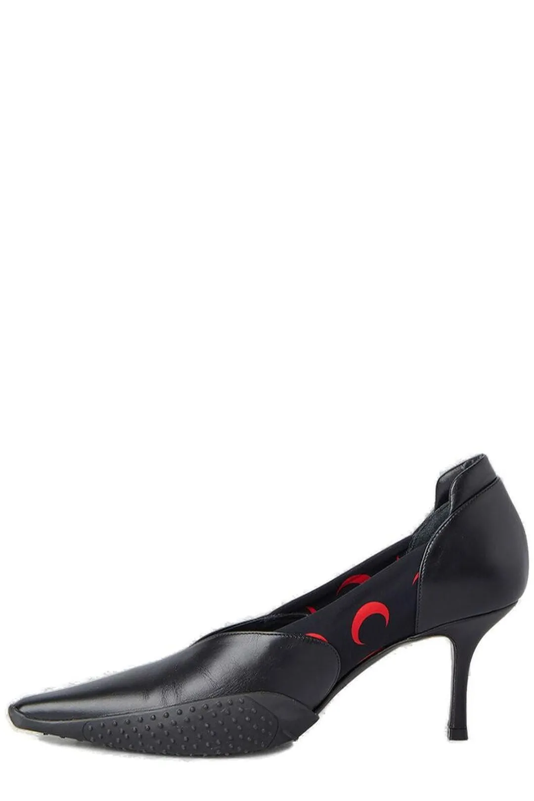 Marine Serre Crescent Moon-Printed Slip-On Pumps