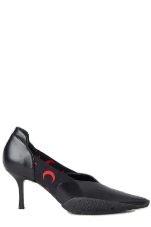 Marine Serre Crescent Moon-Printed Slip-On Pumps