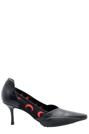 Marine Serre Crescent Moon-Printed Slip-On Pumps