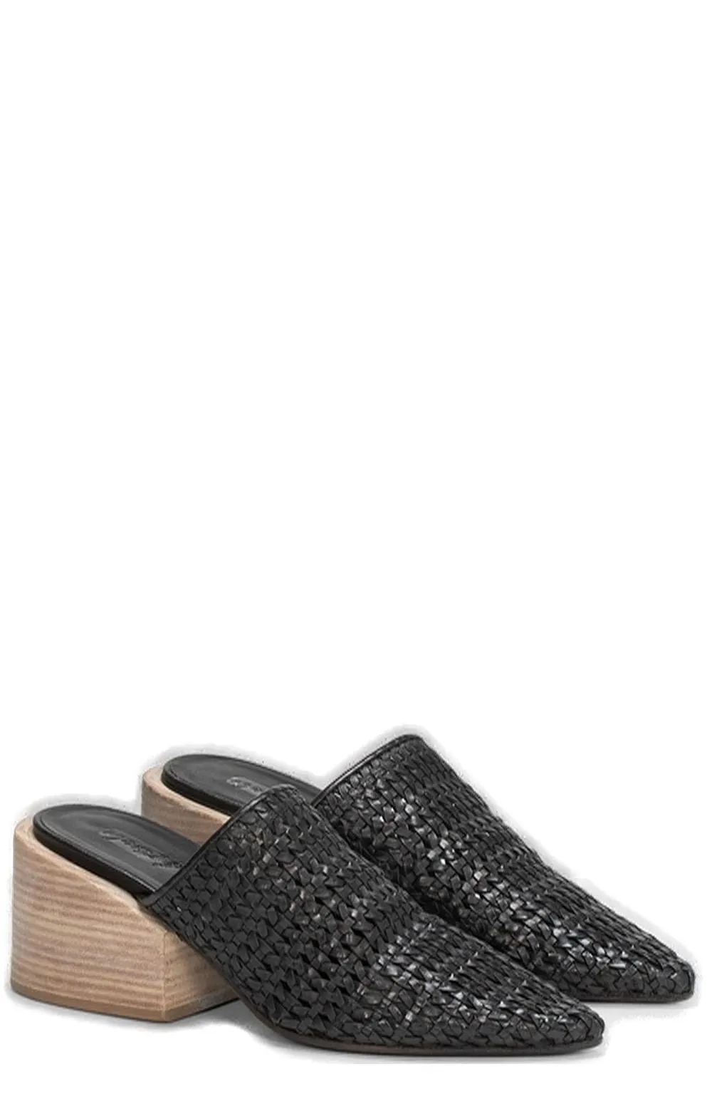 Marsll Block Heel Pointed Toe Pumps