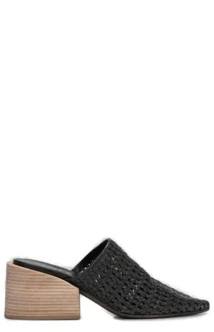 Marsll Block Heel Pointed Toe Pumps