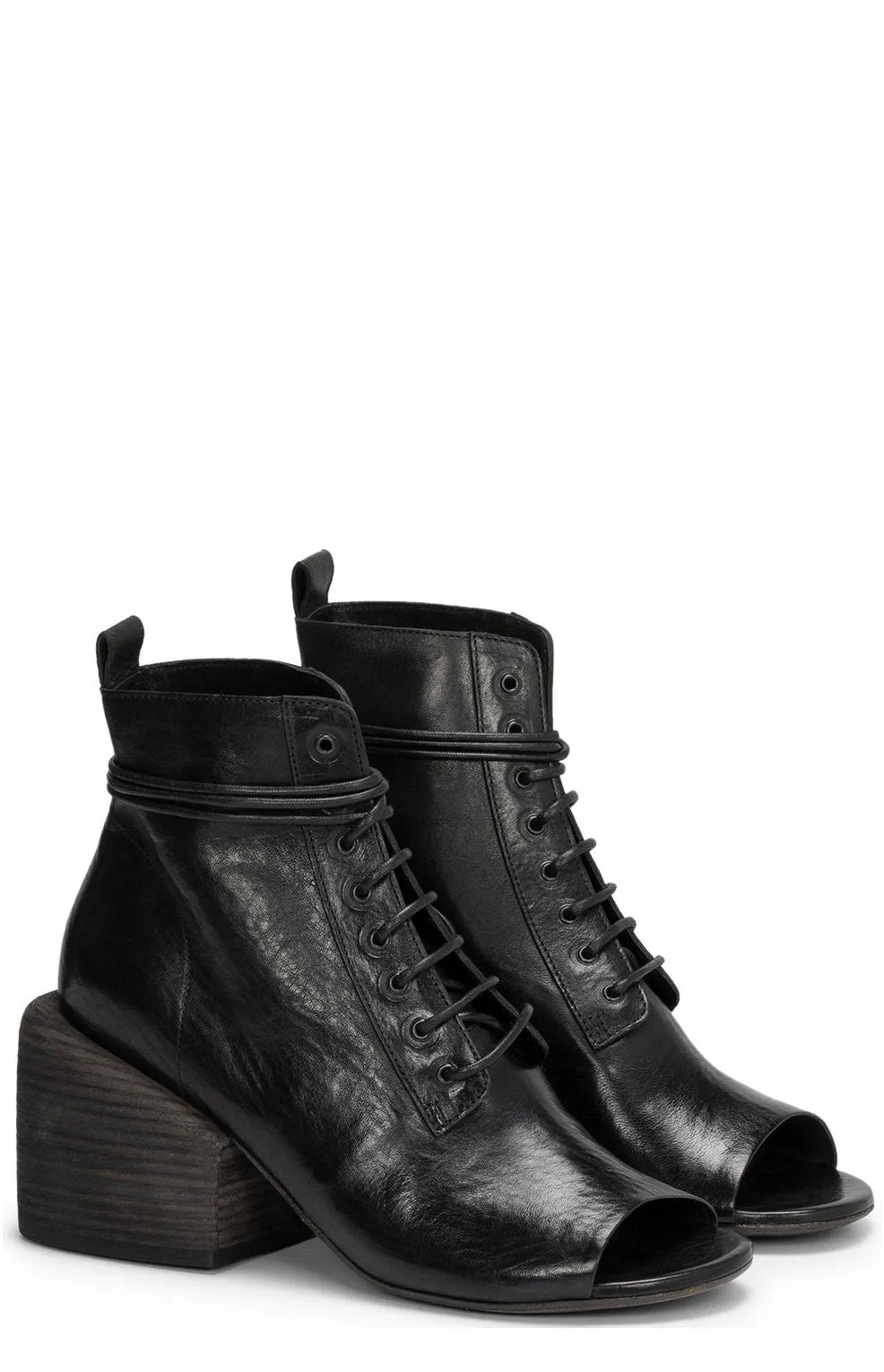 Marsll Open-Toe Lace Up Boots