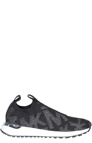 Michael Michael Kors Bodie Metallic Logo Knit Slip-On Trainers