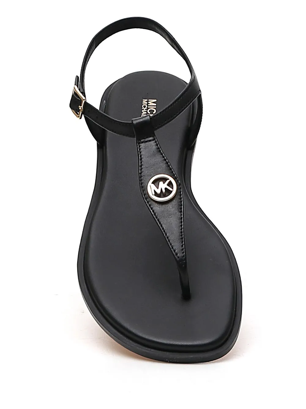 Michael Michael Kors Logo Plaque Ankle Strap Sandals