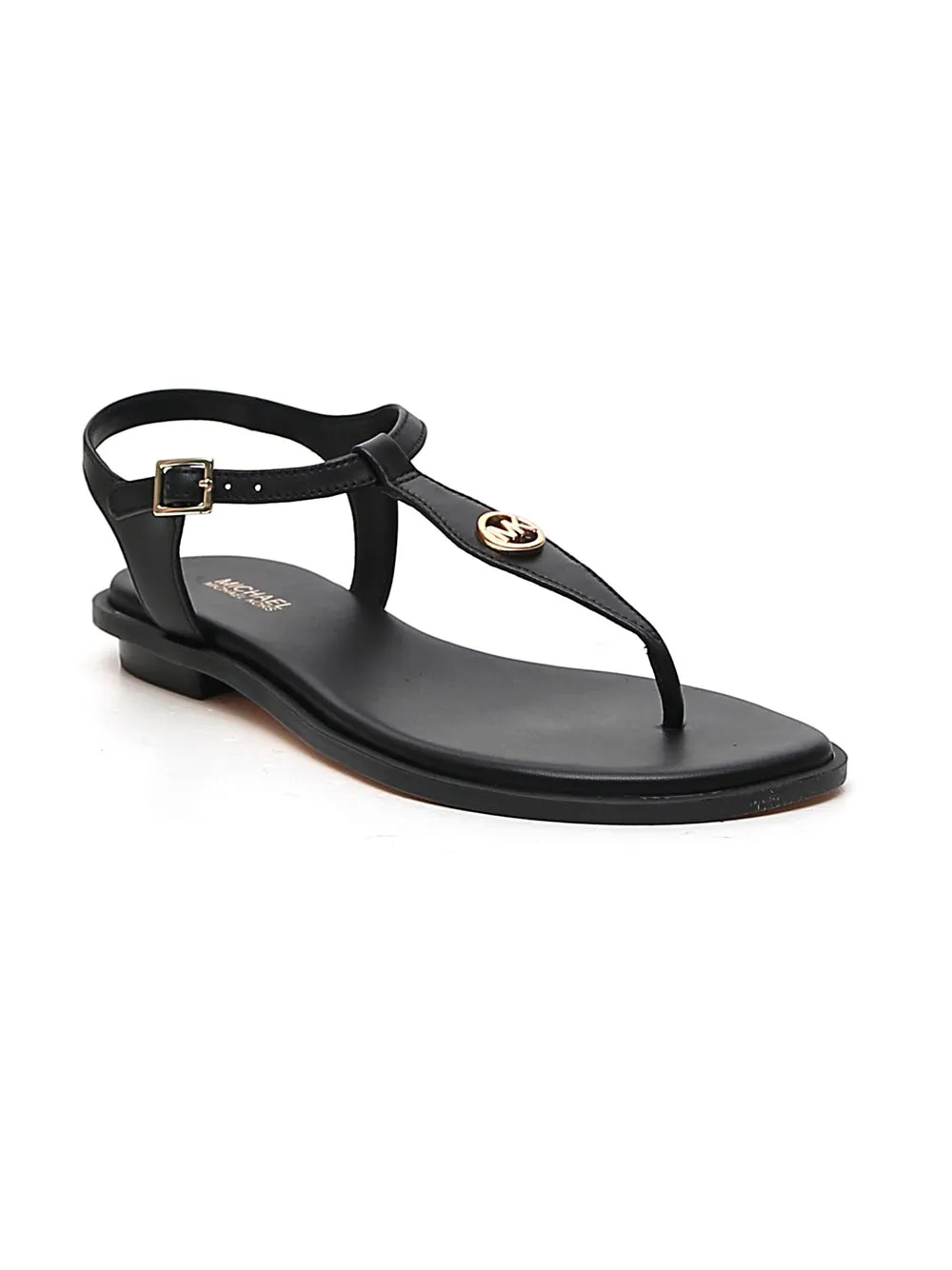 Michael Michael Kors Logo Plaque Ankle Strap Sandals
