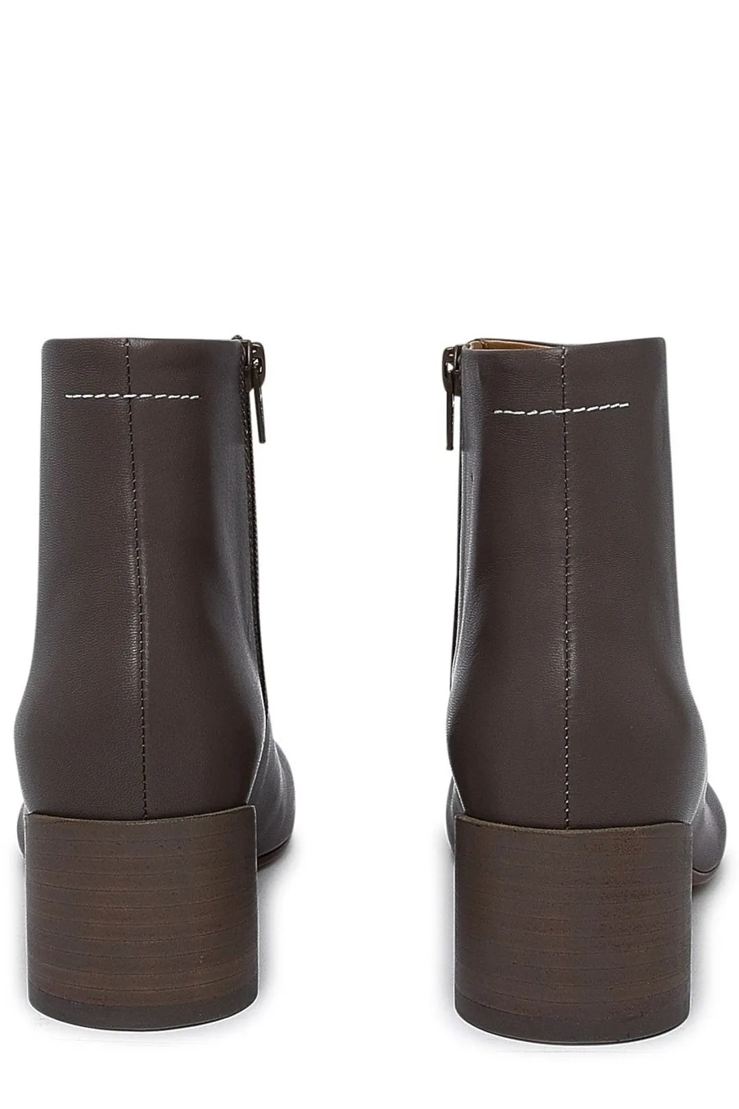 MM6 Maison Margiela Square Toe Ankle Heel Boots