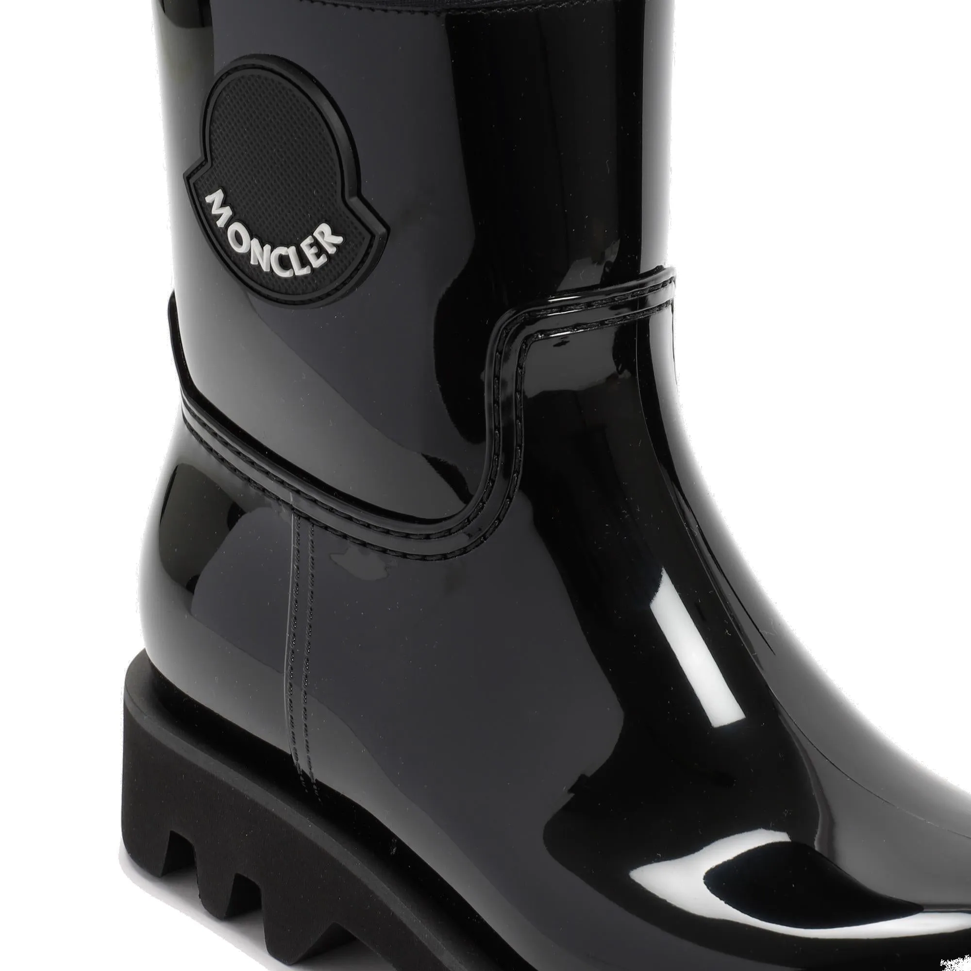 Moncler Logo Detailed Round Toe Wellington Boots
