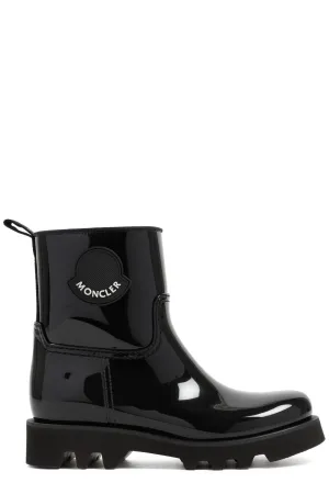 Moncler Logo Detailed Round Toe Wellington Boots