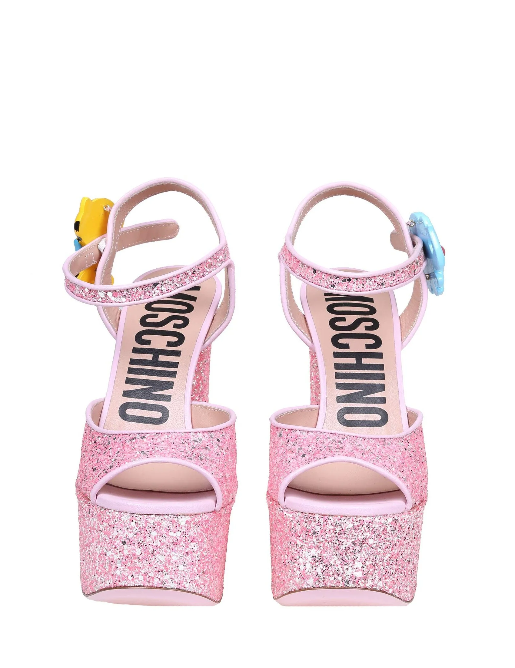 Moschino Glitter Ankle Strapped Sandals
