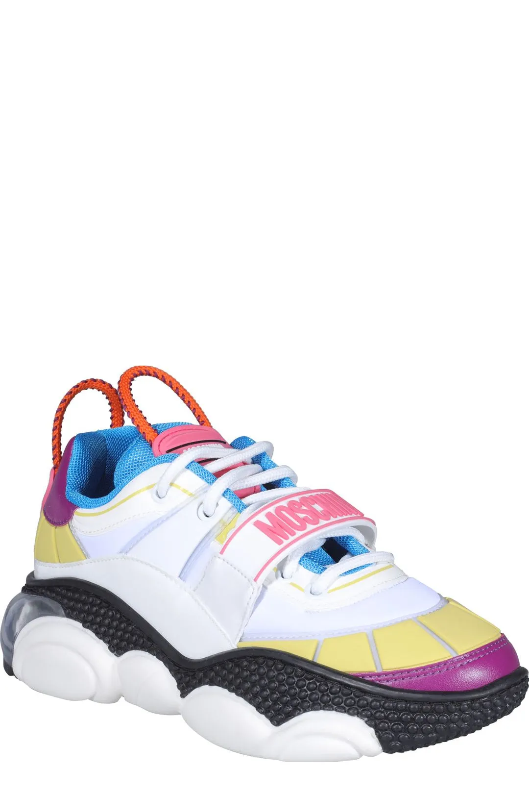 Moschino Logo Patch Lace-Up Sneakers