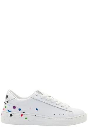 MSGM Paint Detailed Low-Top Sneakers